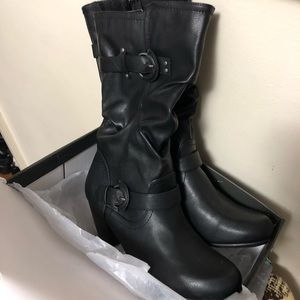 Rialto Coras Womens Mid Calf Boots Size 9 Black